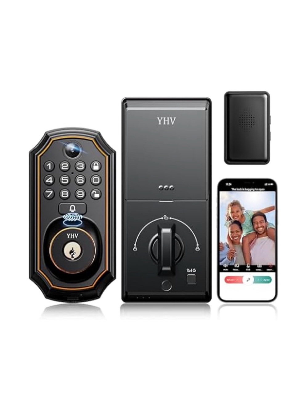 Smart Video Door Lock - Black